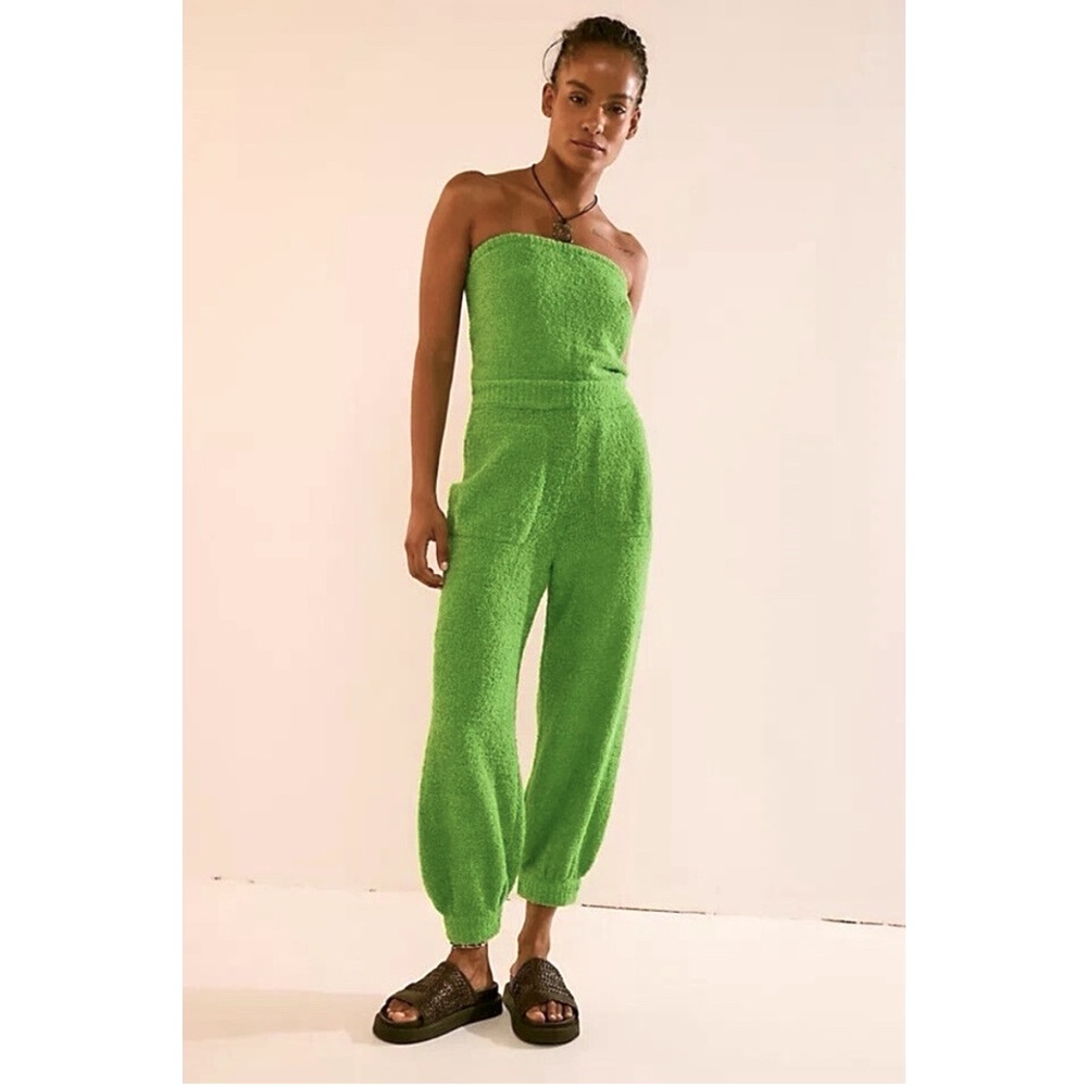 Free People FP Beach Claire Terry Strapless One-Piece Jumpsuit - NWOT - Picture 5 of 5